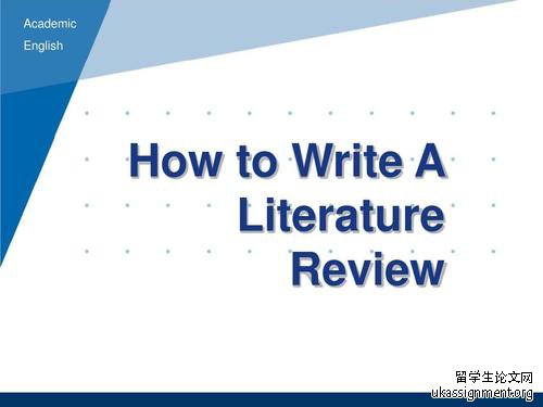 literature review包含哪些部分